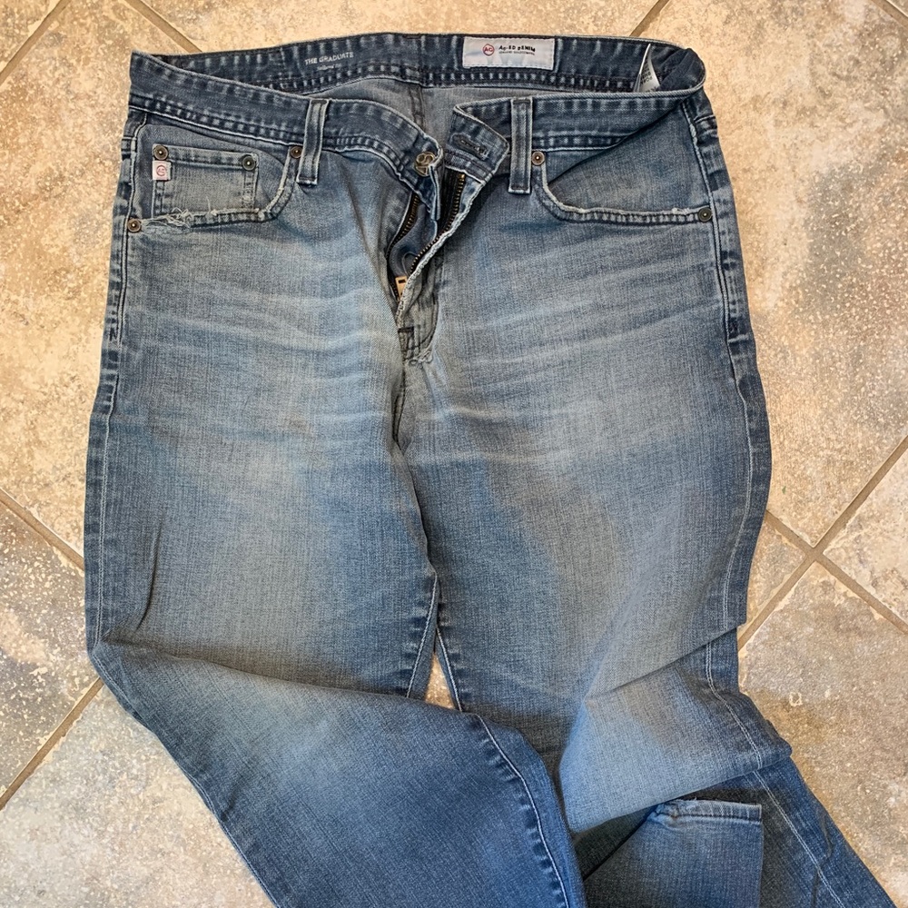 Ag  Adriano Goldschmeid The Graduate Tailored Leg Mens Medium Wash 33